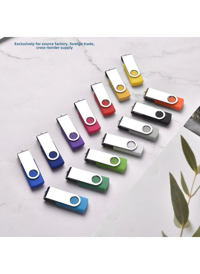 Rotating USB Flash Disk Custom Logo Bidding Advertising 16 Exhibition Creative Gift Promotion 32G USB Flash Disk Lettering 64G Wholesale-Color:Dark Blue-Capacity:Order 128m-256G For 30 Pieces Can Be Customized With Different Capacities And Styles  - Image 2
