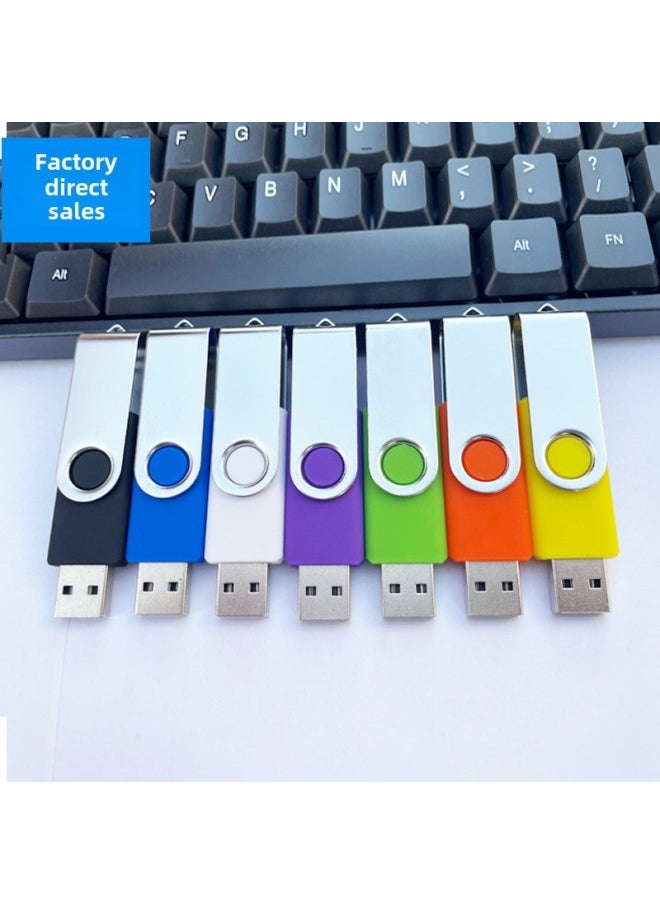 Rotating USB Flash Disk Custom Logo Bidding Advertising 16 Exhibition Creative Gift Promotion 32G USB Flash Disk Lettering 64G Wholesale-Color:Dark Blue-Capacity:Order 128m-256G For 30 Pieces Can Be Customized With Different Capacities And Styles  - Image 5
