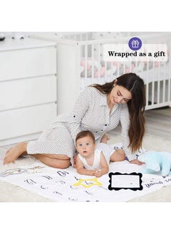 Snowie Soft Flannel 70X100Cm Milestone Photography Blanket For 012 Month Petite Baby Baby Bedsheet Photoshoot(Height Less Than 70Cm)  - Image 4