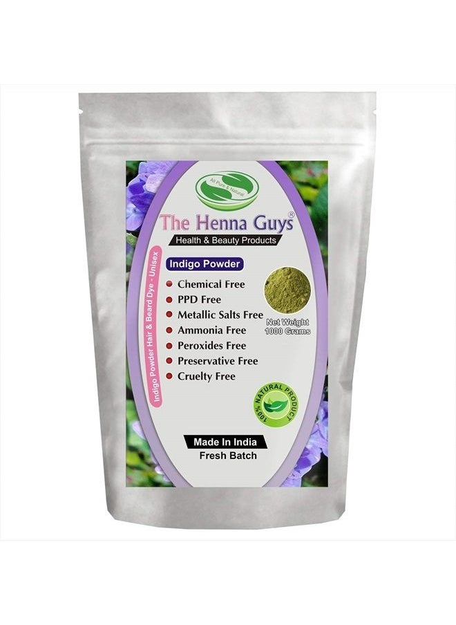 The Henna Guys - 1000 Grams INDIGO POWDER For Hair Dye/Color - The Henna Guys - Image 1