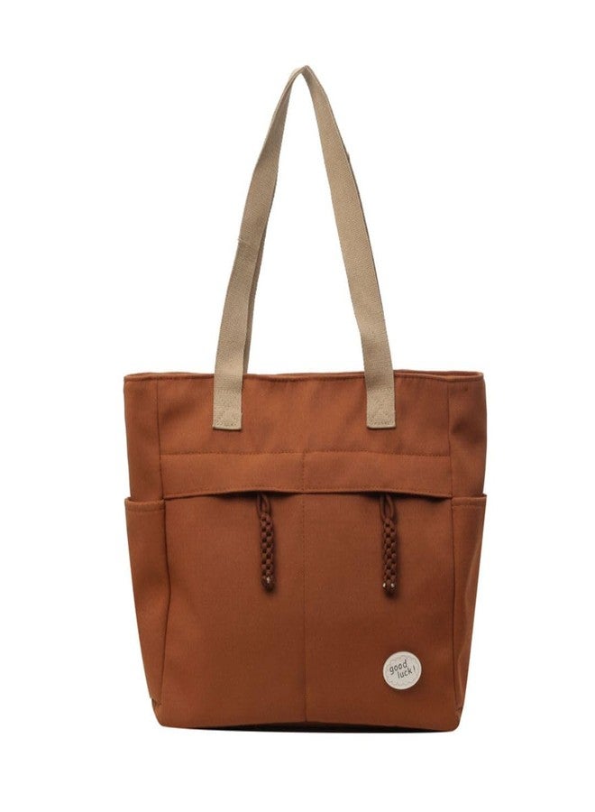 Tressential Canvas Tote Bag, HandBag for Women, Multi-Pocket Design, Casual Style for Office & College (Espresso) - Image 2