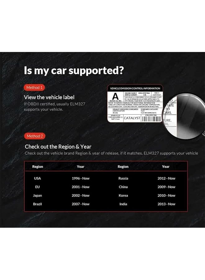 Excefore Obd2 Bluetooth Diagnostic Scanner Code Reader, V1.5 Obd2 Car Failure Detector For Android And Windows Pc, Car Auto Obd Ii Diagnostic Scan Tool For Check Engine Lights, Stable & Fast - Image 4