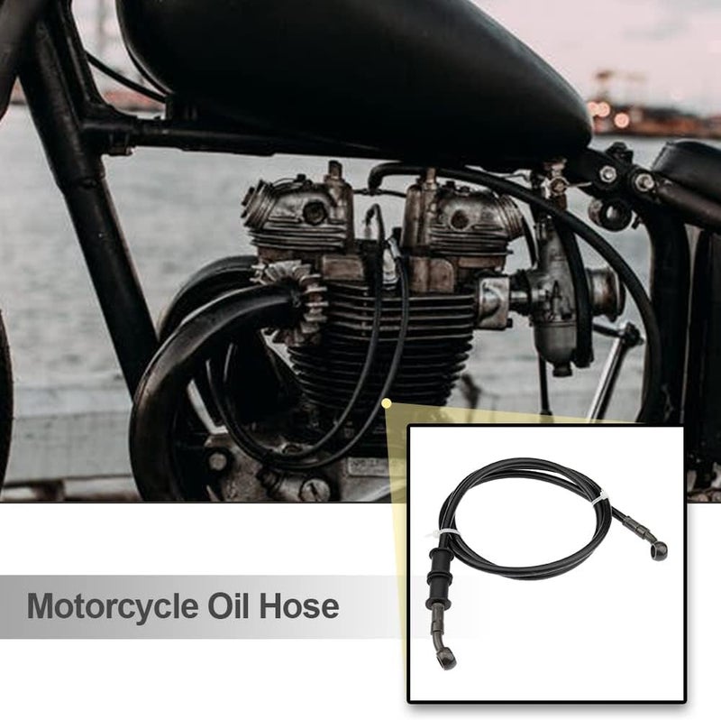 AAKICHI Universal Disk Brake Hose Pipe Rear 200Cm For All Bikes And Electric Two Wheelers, Black - Image 3