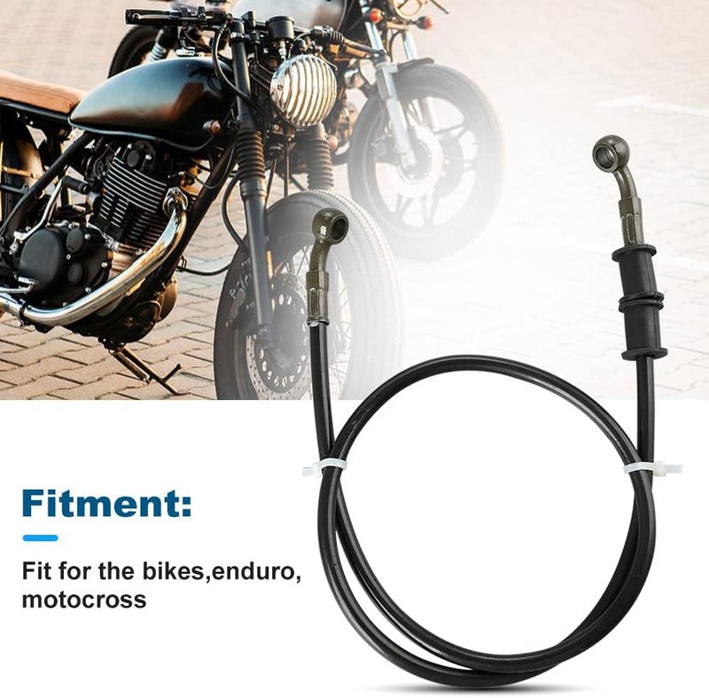 AAKICHI Universal Disk Brake Hose Pipe Rear 200Cm For All Bikes And Electric Two Wheelers, Black - Image 5