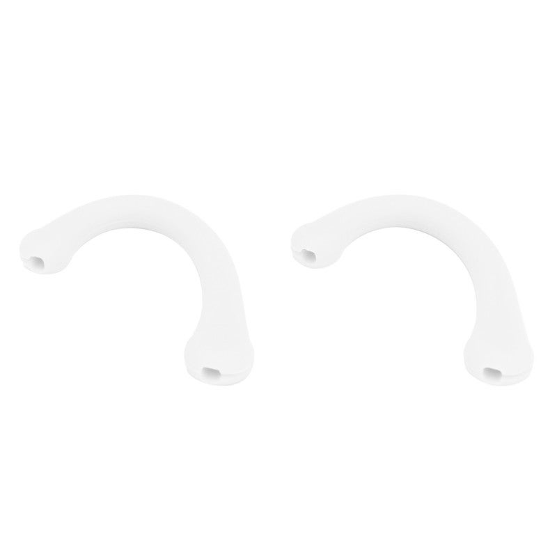Soft Silicone Ear Hooks: 1 Pair White Ergonomic Lightweight - Pressure Reducing Comfortable Ear Protectors for Long Term Mask Wear - Image 1