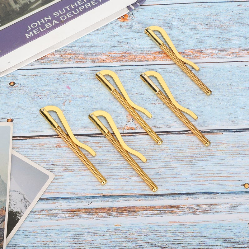Money Cash Clip: 1 Pc Golden Electroplated Steel Anti-Rust - Anti-Corrosion Banknote Holder with High Hardness Spring for Leather Wallet Accessory & Cash Storage - Image 4