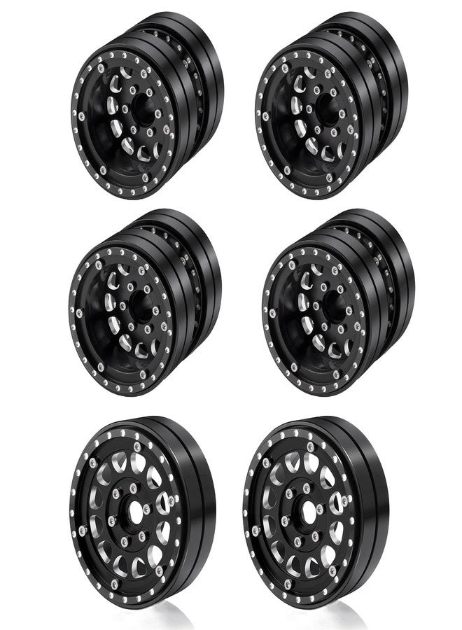 RCHUBAM 1.9" Twin Beadlock Wheels 2PCS / 4PCS RC Dually wheels Tractor-Trailer Design Compatible with 1/10 Scale SCX10 TRX-4 TRX6 G63 6-Wheel RC Hauler Crawler Truck Car Upgrade Parts (5PCS) - Image 1