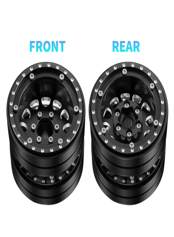 RCHUBAM 1.9" Twin Beadlock Wheels 2PCS / 4PCS RC Dually wheels Tractor-Trailer Design Compatible with 1/10 Scale SCX10 TRX-4 TRX6 G63 6-Wheel RC Hauler Crawler Truck Car Upgrade Parts (5PCS) - Image 5