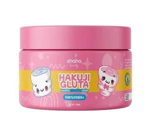 Shaha Beauty Hakuji Gluta Marshmallow Whipped Body Cream 200ml Light Hydrating Cosmetic - Image 1
