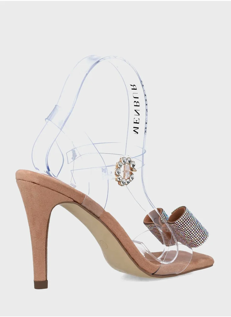 MENBUR Open Toe Strap High Heel Sandals