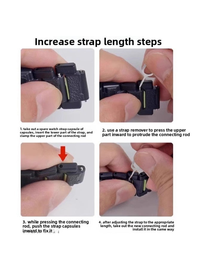Loquat Little Genius Phone Watch Z6 Peak Z7Z8Z9 Magnetic Suction Watch Strap Buckle Upper Cover Lower Cover Watch Grain Head Watch Joint Connecting Rod-Color:Z8 Phantom Gray Pull Head _1  - Image 3