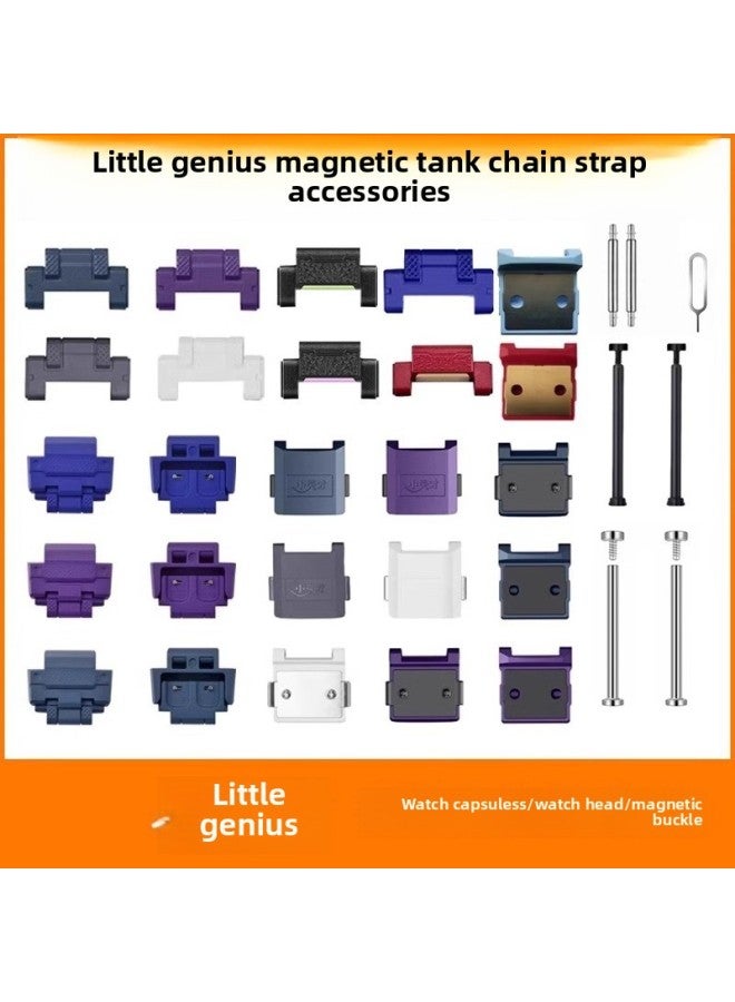 Loquat Little Genius Phone Watch Z6 Peak Z7Z8Z9 Magnetic Suction Watch Strap Buckle Upper Cover Lower Cover Watch Grain Head Watch Joint Connecting Rod-Color:Z8 Phantom Gray Pull Head _1  - Image 2