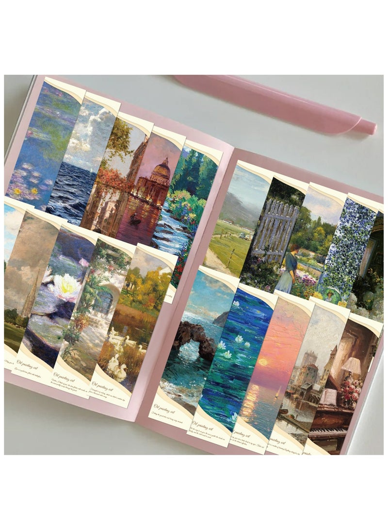 30 قطعة من علامات الكتب الزيتية، 30 تصميمًا لعلامات كتب الرسم الفني للطلاب، علامة كتب لطيفة من جانب واحد لمحبي الكتب، علامات كتب ذات طابع خاص للأطفال والطلاب والفصول الدراسية، هدية للمعلم - Image 4