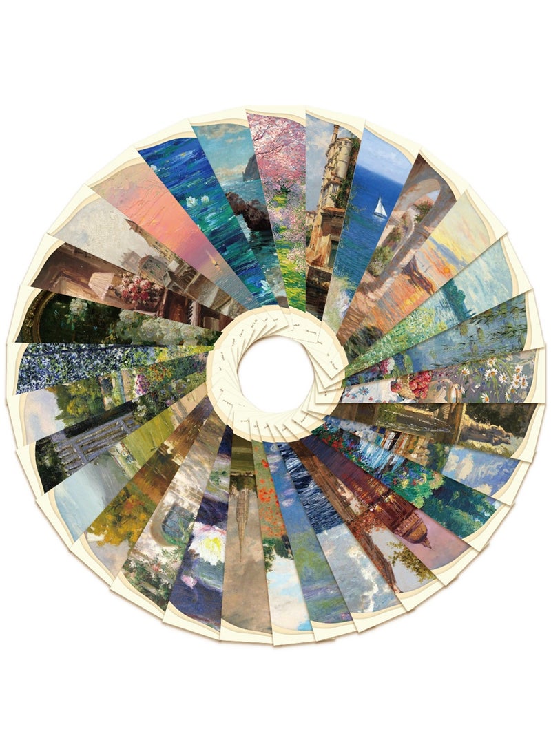 30 قطعة من علامات الكتب الزيتية، 30 تصميمًا لعلامات كتب الرسم الفني للطلاب، علامة كتب لطيفة من جانب واحد لمحبي الكتب، علامات كتب ذات طابع خاص للأطفال والطلاب والفصول الدراسية، هدية للمعلم - Image 5