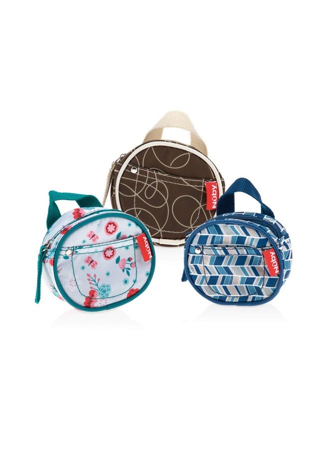 Nuby Pacifier Hygienic Paci-Pouch Combo for Travel, Set of 3 - Image 1