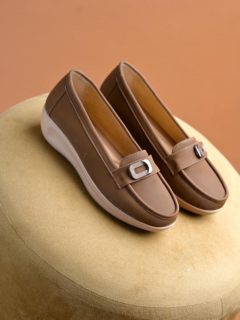 Shoetopia أحذية شوتوبيا النسائية السوداء الأنيقة مع فيونكة وكعب عريض - Image 1