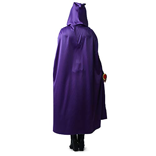 miccostumes Women's Costume Magical Girl Cosplay Fighting Bodysuit Full Set With Purple Hooded Cloak (women s) - Image 2