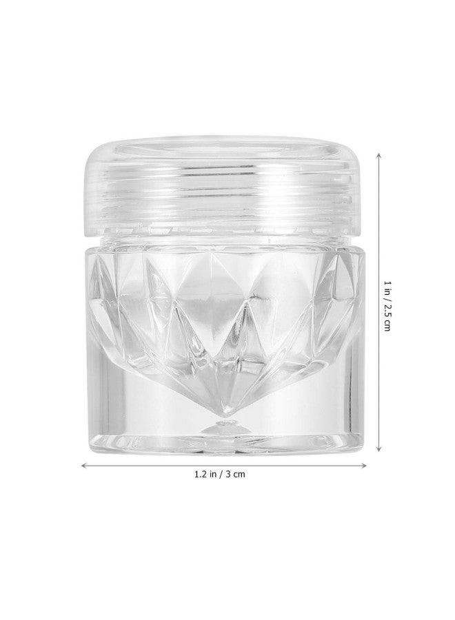 klarako 10pcs 3ML Mini Empty Loose Powder Bottle Loose Powder Container Eye- shadow Bottle Powder Box Concealer Dispenser Case with 12 Holes Sifter and Lids (Transparent) - Image 2