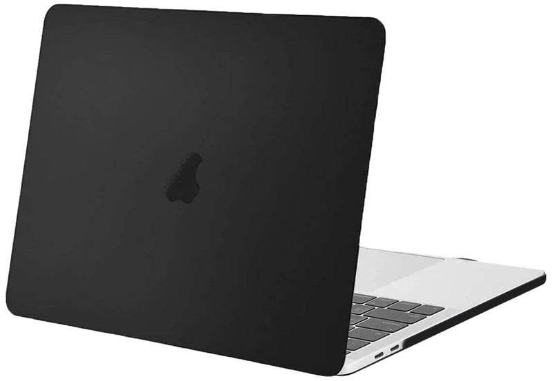 غطاء صلب لجهاز Apple MacBook Air 13 بوصة [إصدار 2020 2019 2018] M1 A2337 A2179 A1932 مع شاشة Retina و Touch ID غطاء غلاف MacBook Air (أسود)