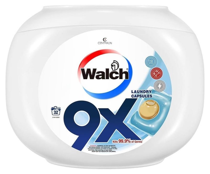 Walch كبسولات مسحوق الغسيل المضاد للبكتيريا من والش 9X