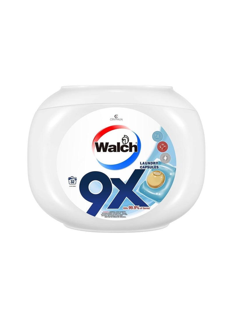 Walch 9X Antibacterial Laundry Detergent Capsules