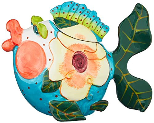 Blue Sky Ceramic Mrs. Lorelei Fish Teapot, 10 x 5.5 x 7" - Image 3