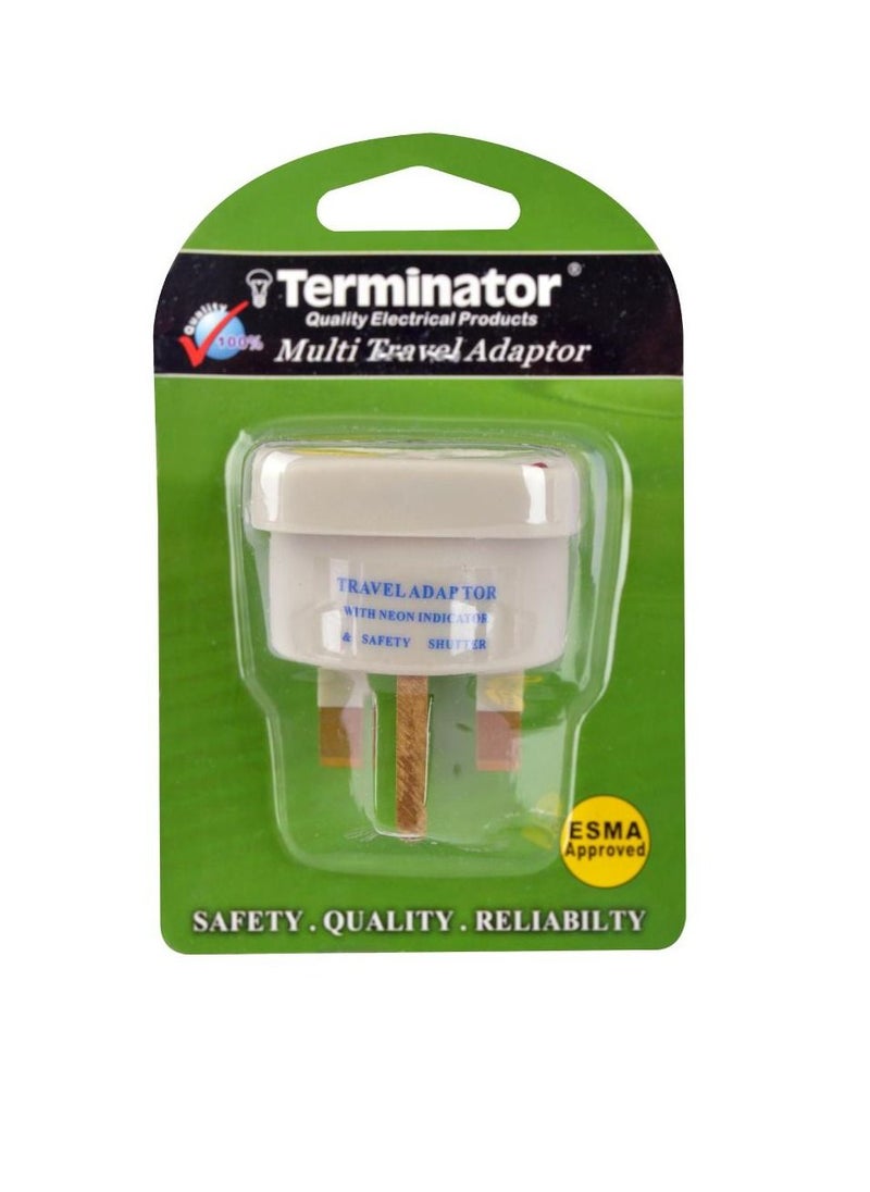 Terminator - Multi Travel Adapter With Shutter Neon Indicator TL11A - Image 1