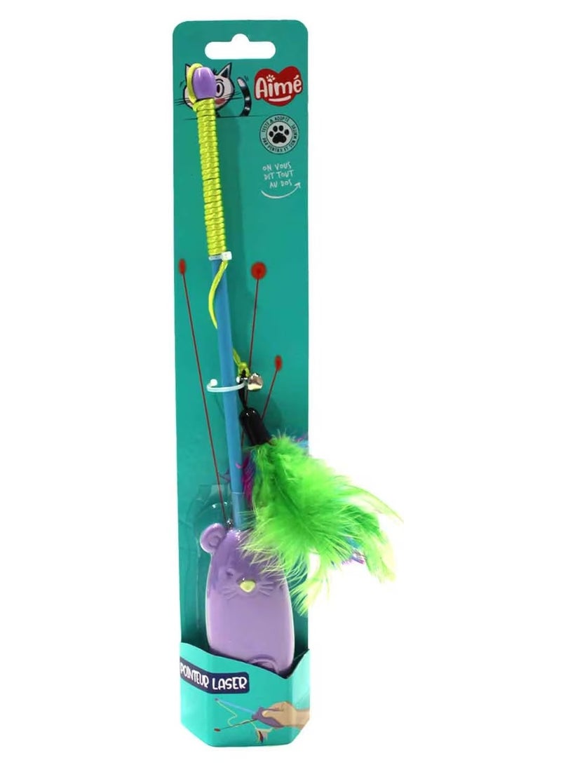 Aime Fishing Rod With Laser Cat Toy Multicolor 30 Cm - Image 1