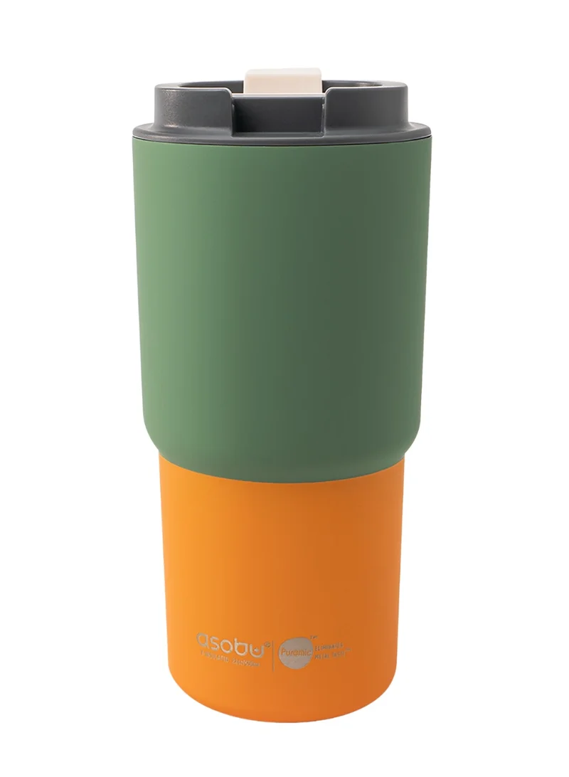 Asobu Pick Me Up Coffee Mug 590ml – Ceramic Lined Insulated Travel Mug with Stainless Steel Body, No Metal Taste, Keeps Flavors True for Hot & Cold Drinks
