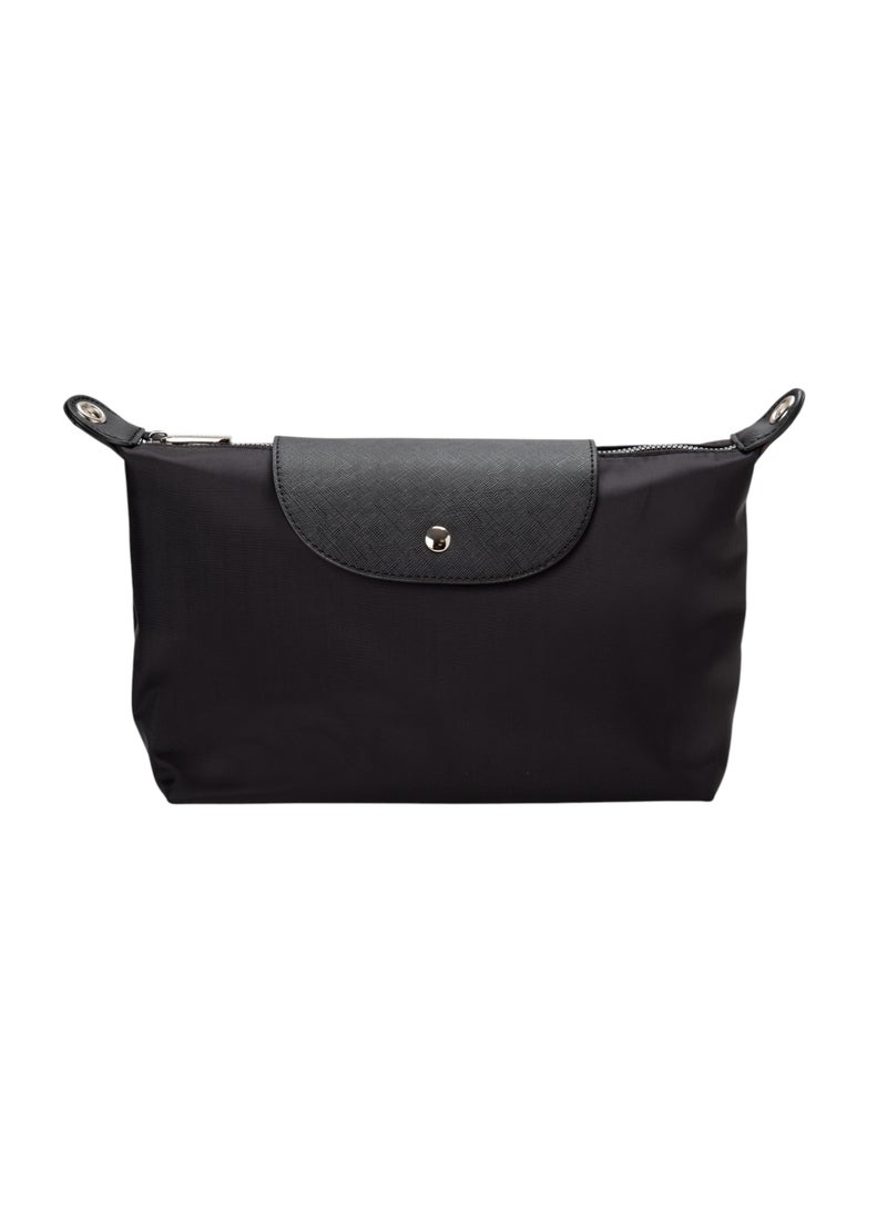 Bata Textured Pouch Bag Black - Image 1