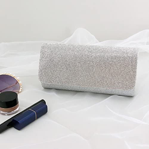 Naimo Shiny Rhinestone Evening Bag Sparkling Crystal Clutch Envelope Shoulder Handbag Wedding Formal Party Purse - Image 4