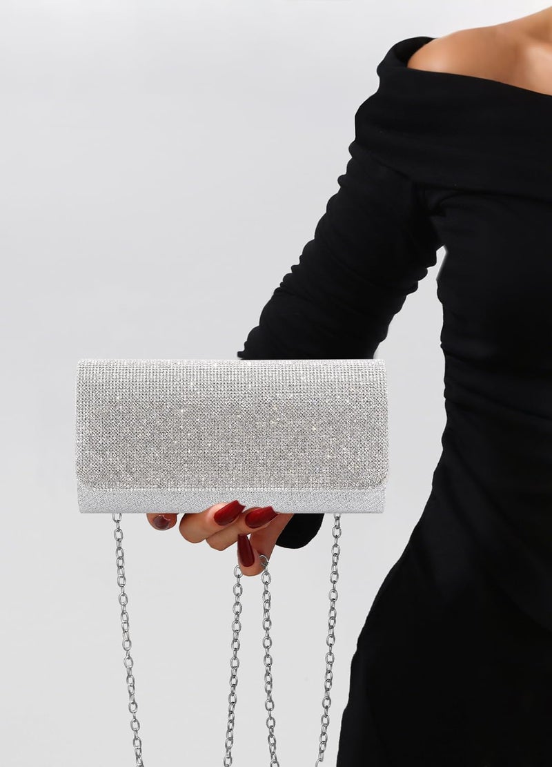 Naimo Shiny Rhinestone Evening Bag Sparkling Crystal Clutch Envelope Shoulder Handbag Wedding Formal Party Purse - Image 3