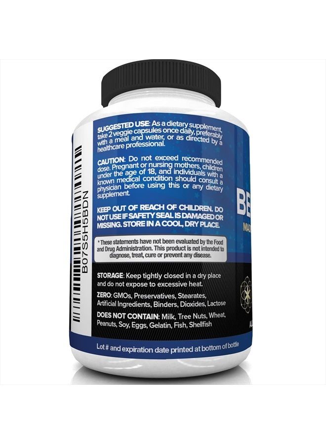 Nutrivein برابرين HCL 1200 ملغ بلس قرفة سيلون العضوية - 120 كبسولة - يدعم عملية التمثيل الغذائي للجلوكوز، نظام المناعة، إدارة الوزن - مكمل برابرين HCI - Image 5