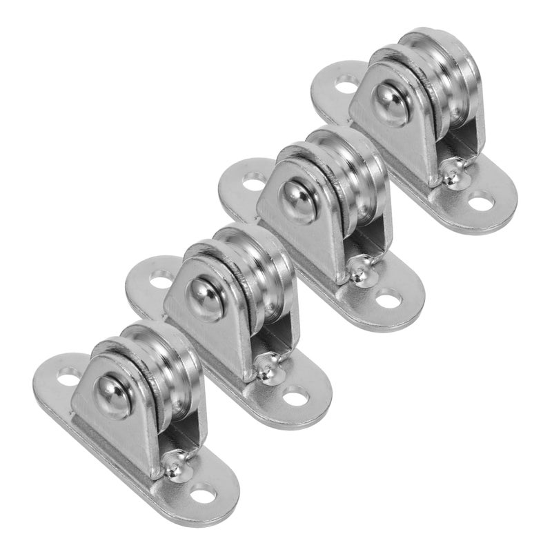 Stainless Steel Garage Door Pulley System 4 Pack Ceiling Fixed Silent Ball Bearing Heavy Duty - Image 2
