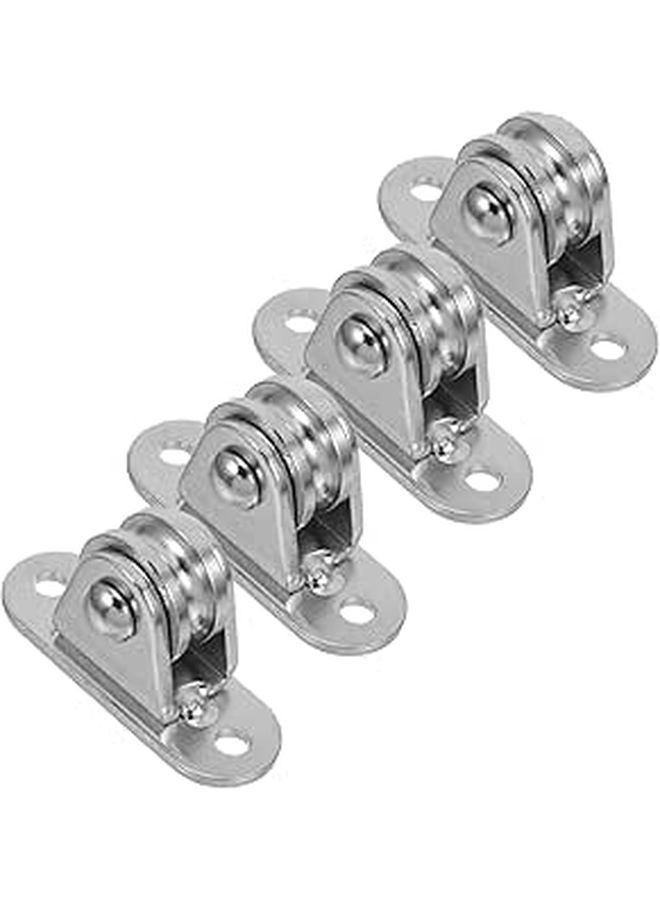 Stainless Steel Garage Door Pulley System 4 Pack Ceiling Fixed Silent Ball Bearing Heavy Duty - Image 1