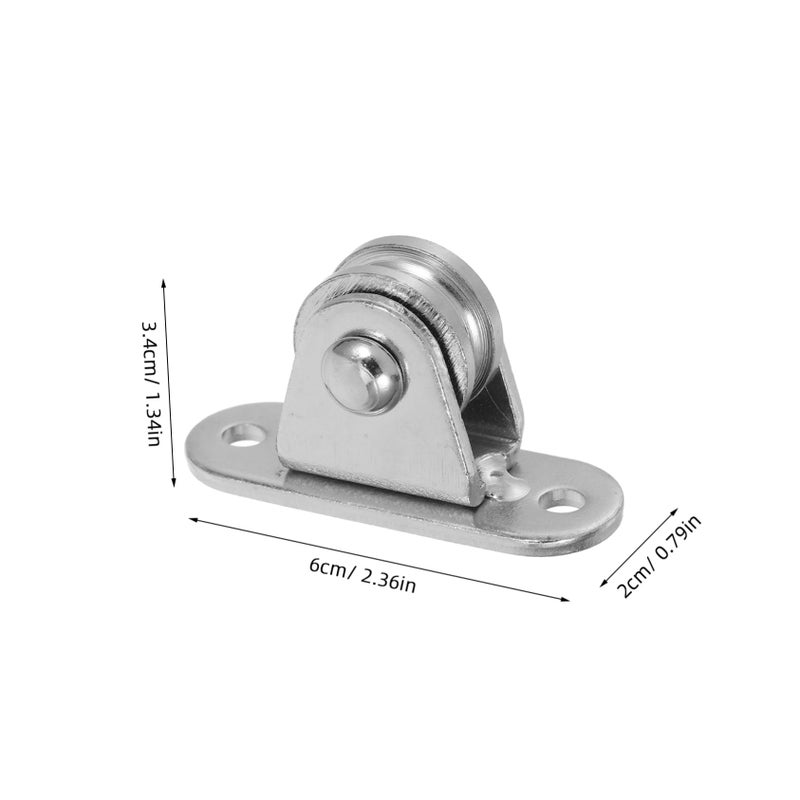 Stainless Steel Garage Door Pulley System 4 Pack Ceiling Fixed Silent Ball Bearing Heavy Duty - Image 3