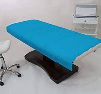 KUDIZE KUDIZE Disposable NonWoven Laminated Water Proof 30 GSM Bed Sheet for Hospital Hotel Spa and Beauty Parlor Blue 31 x 72 Inch7870 x 18290 cm Pack of 50 - Image 1
