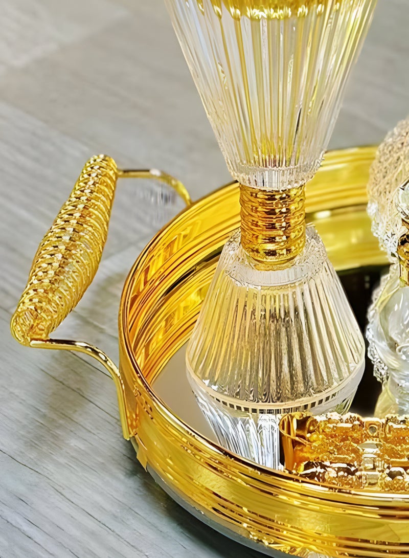 Bakhoor BoSidin Elegant Design Glass Incense Burner Set Arabic Oud Censer Bakhoor Perfume Holder for Home and Office Fragrance - Image 2