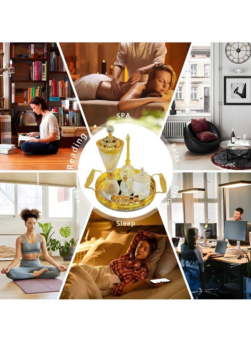 Bakhoor BoSidin Elegant Design Glass Incense Burner Set Arabic Oud Censer Bakhoor Perfume Holder for Home and Office Fragrance - Image 4