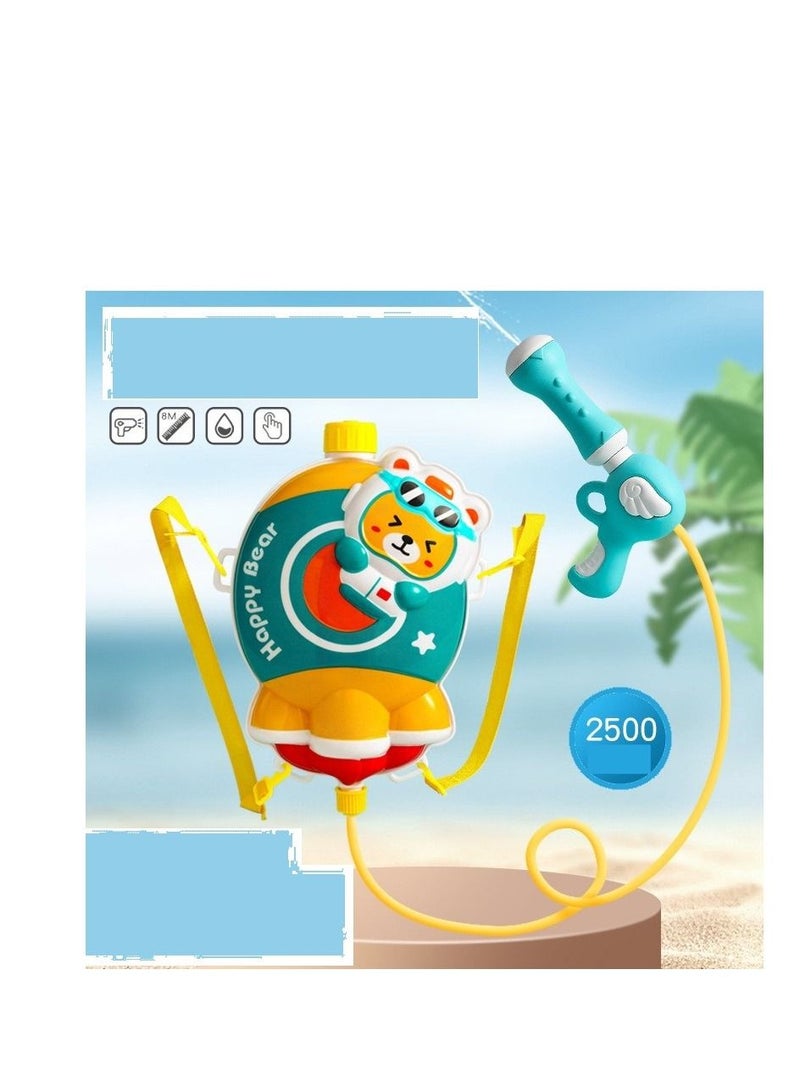 Y&D Children'S Water Gun, Rocket Shape,Backpack Gun With 2.5L Large Capacity Tank And Adjustable Strap, Summer Swimming Pool, Beach, Outdoor Toys, Spray Toys（Blue/Yellow） - Image 2
