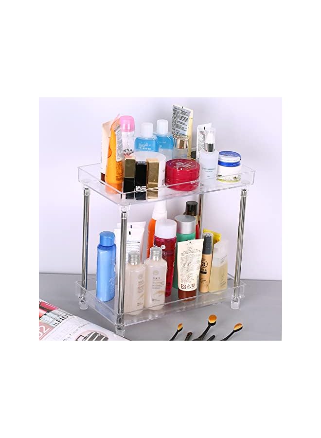 Raxoom Organizer,Multi-functional 2-Tier Cosmetic Organizer Tray Storage Shelf Caddy Stand for Bathroom Vanity Countertop - Image 5