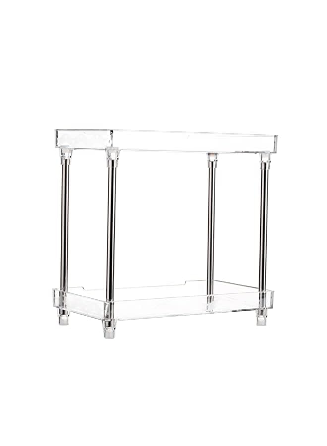 Raxoom Organizer,Multi-functional 2-Tier Cosmetic Organizer Tray Storage Shelf Caddy Stand for Bathroom Vanity Countertop - Image 2