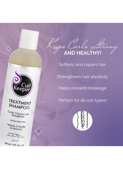 Curl Keeper Curl Keeper Treatment Shampoo for Curly Hair, 8 Fl Oz - Daily Hair Shampoo Gently Cleanses & Strengthens All Curl Types - Rebuilds & Restores Damaged Hair - Water Based & Sulfate Free Shampoo  - Image 2