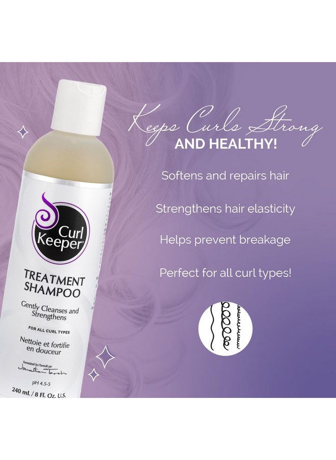 Curl Keeper Curl Keeper Treatment Shampoo for Curly Hair, 8 Fl Oz - Daily Hair Shampoo Gently Cleanses & Strengthens All Curl Types - Rebuilds & Restores Damaged Hair - Water Based & Sulfate Free Shampoo  - Image 2