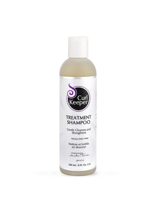 Curl Keeper Curl Keeper Treatment Shampoo for Curly Hair, 8 Fl Oz - Daily Hair Shampoo Gently Cleanses & Strengthens All Curl Types - Rebuilds & Restores Damaged Hair - Water Based & Sulfate Free Shampoo  - Image 1