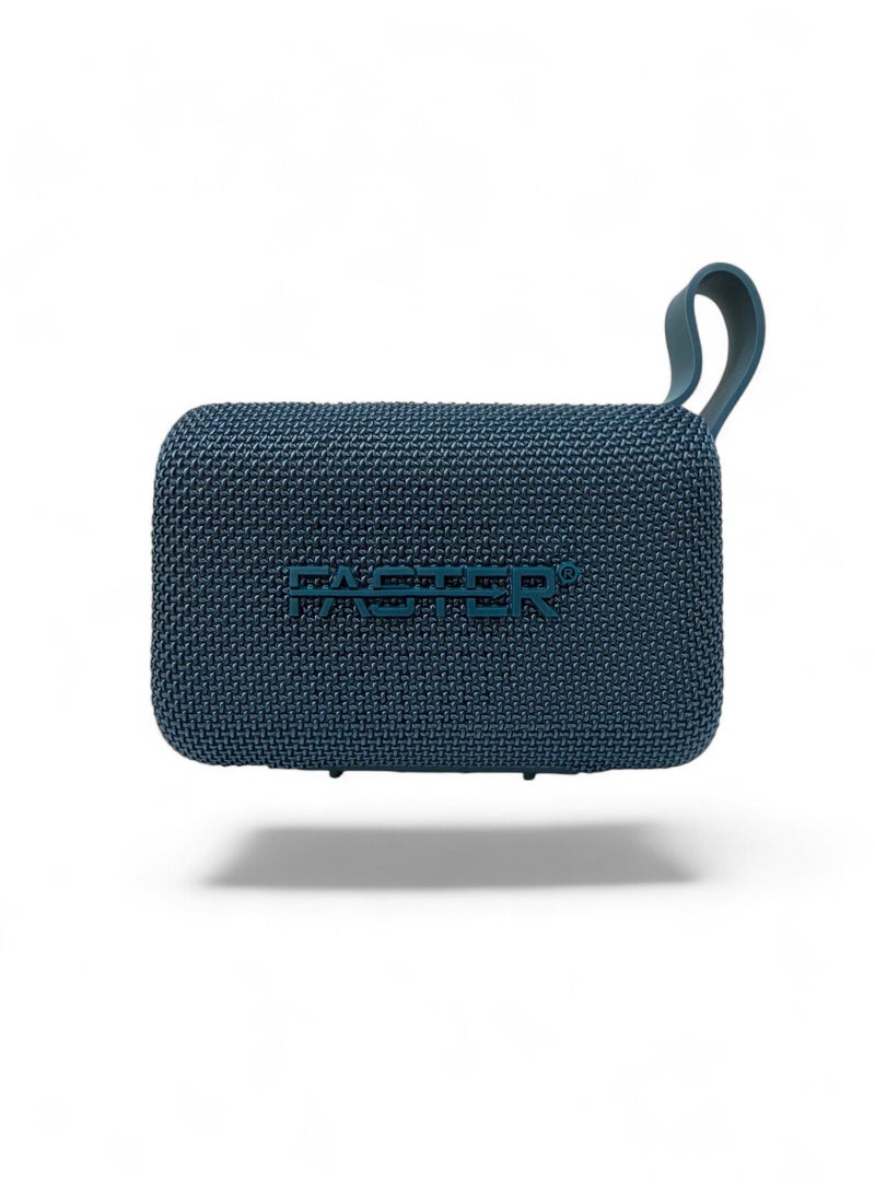 Faster Boom X Mini Portable Bluetooth Speaker - Blue - Image 1