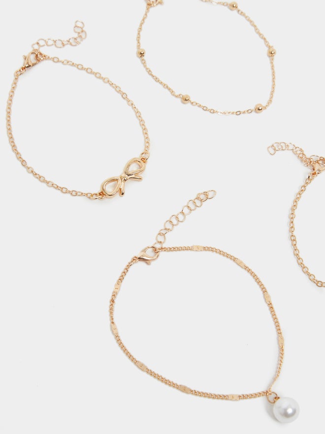 Styli Styli Set of 4 - Assorted Anklet with Lobster Claw  - Image 4