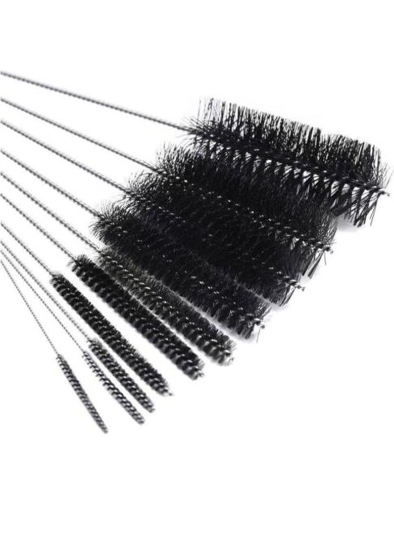 10-Piece Nylon Bottle Tube Brush Pipe Black  - Image 3