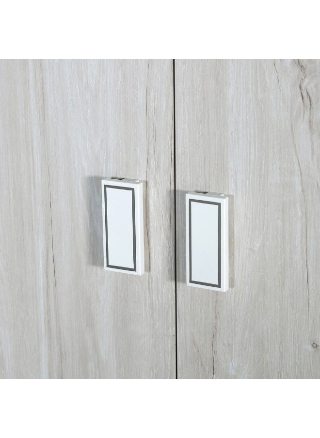 DANUBE HOME V2 Tisley 4 Door Wardrobe Extra Sturdy Closet Clothes Storage Cupboard Modern Design Space Saving Swing Door Cabinet For Bedroom L160Xw55Xh201.5Cm - L.Oak/White Faux Marble  - Image 1