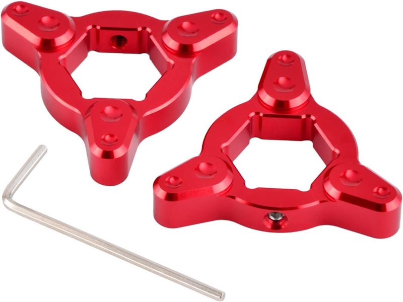 QASULER 22mm CNC Motorcycle Fork Preload Adjusters - Red - Image 1